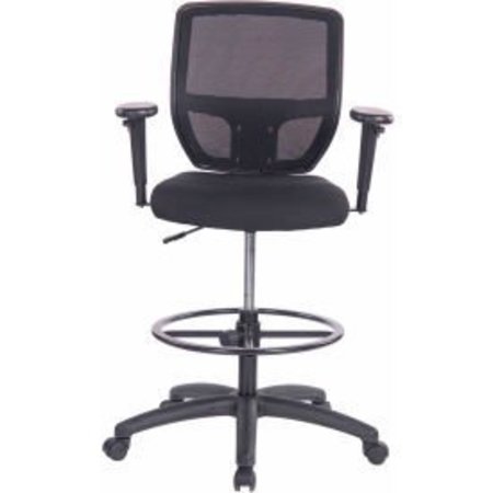 GLOBAL EQUIPMENT Big and Tall Mesh Back Drafting Stool GF-50604H